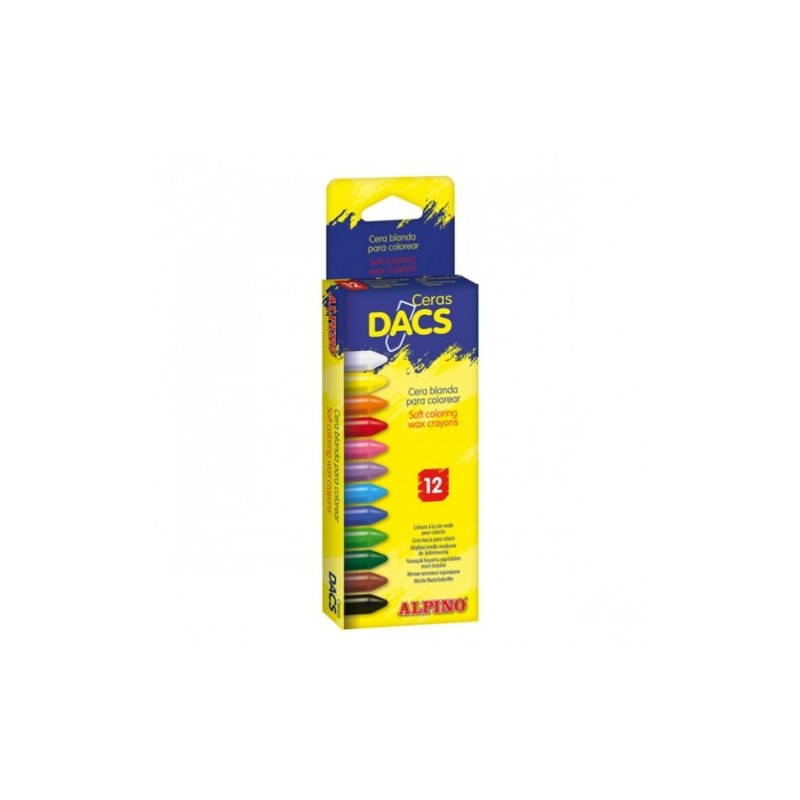 ESTUCHE DE 12 UNIDADES CERAS DACS BLANDAS NO MANCHAN DACS DA050290