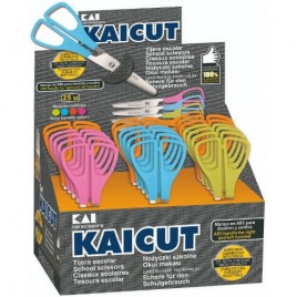 EXPOSITOR DE 25 UNIDADES TIJERAS ESCOLARES KAICUT 13 CM ALPINO PT0014