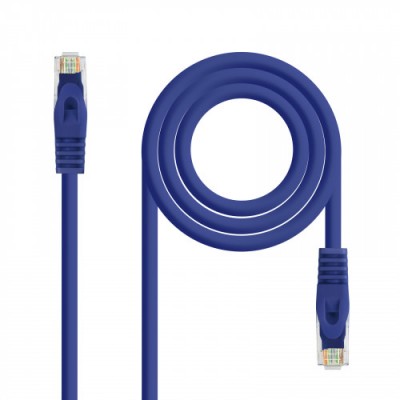 Nanocable Cable de red latiguillo RJ45 LSZH Cat6A UTP AWG24 Azul 30m
