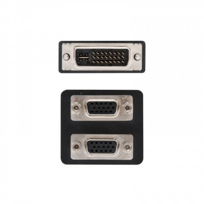 Nanocable 10151950 adaptador de cable DVI 2x VGA Negro