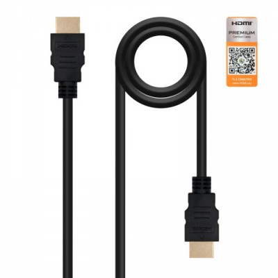 Nanocable HDMI V20 1m cable HDMI HDMI tipo A Estandar Negro
