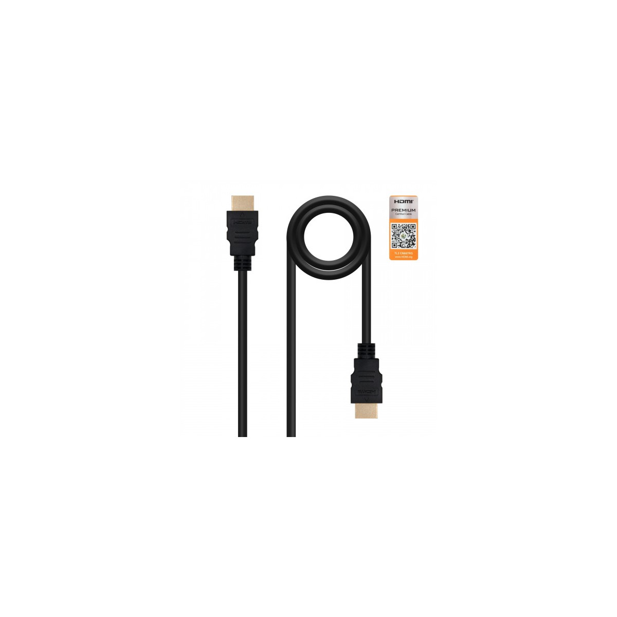 Nanocable HDMI V20 1m cable HDMI HDMI tipo A Estandar Negro