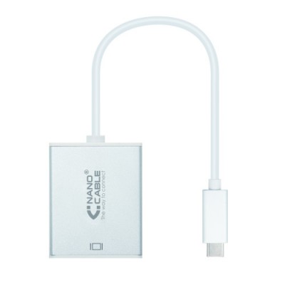 Nanocable Conversor USB C a VGA USB C M VGA H Aluminio 10 cm