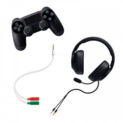 Nanocable Cable adaptador Audio Jack 35 M 4pines 2xJack 35 H 3pines blanco 20 cm