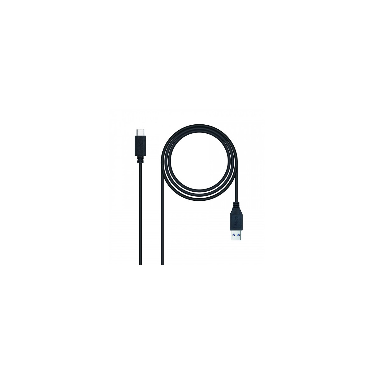 Nanocable 31 Gen2 10Gbps 3A tipo USB C M A M negro 05 m