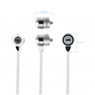 TooQ TQCLKC0025 cable antirrobo Plata 15 m