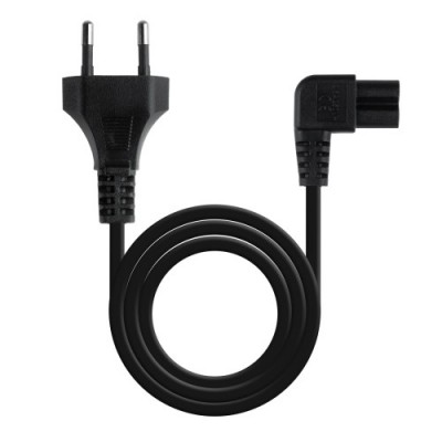 TooQ Cable de Alimentacion Acodado CEE7 16 M C7 H Negro 3 m