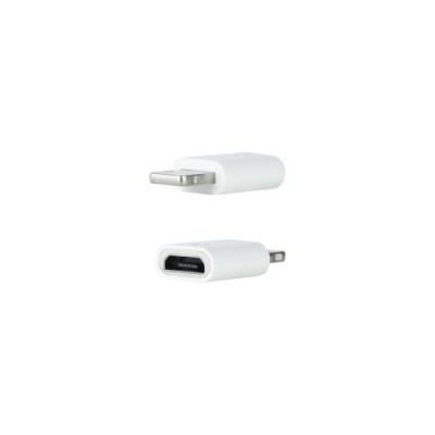 Nanocable Adaptador Lightning a Micro USB Lightning M Micro B H Blanco