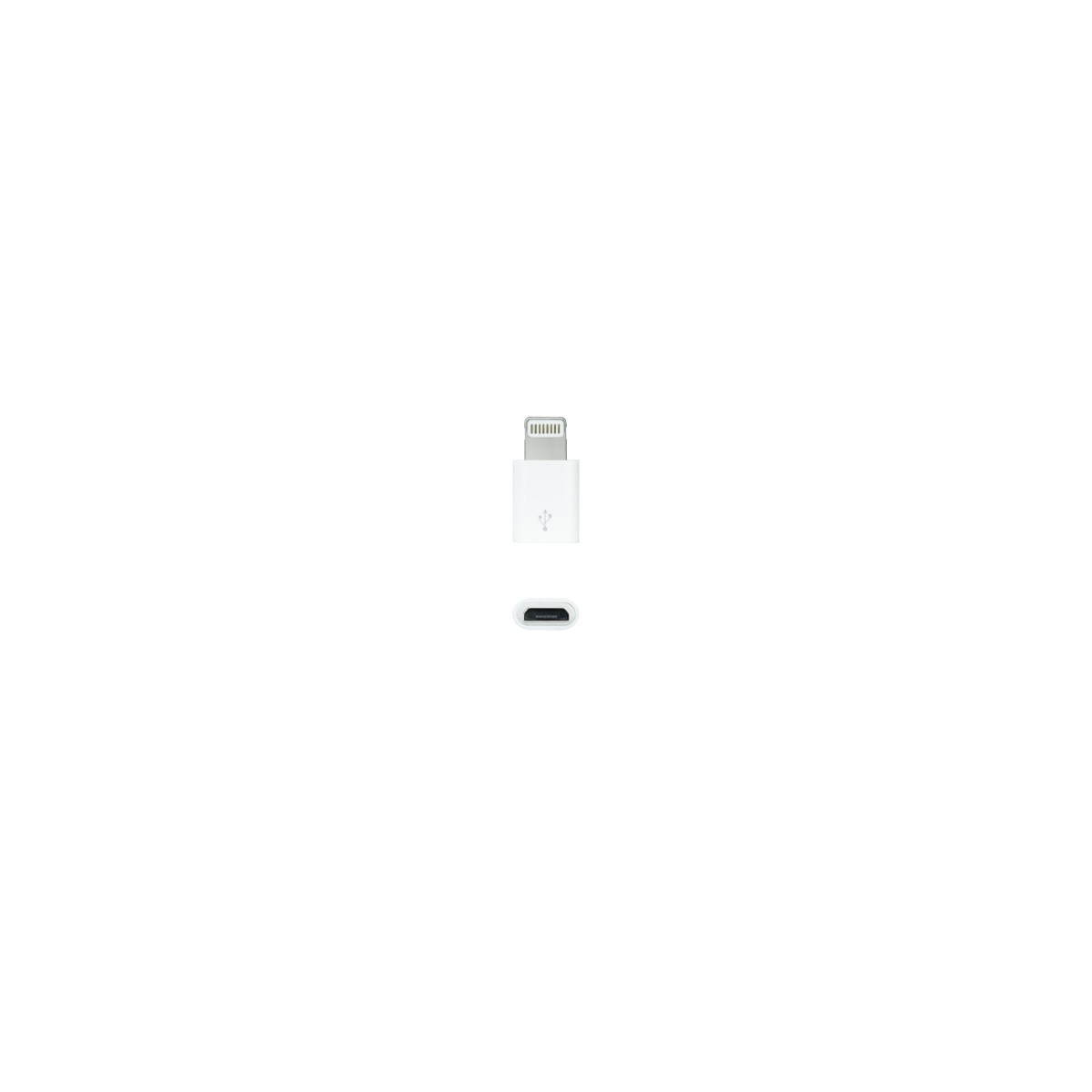 Nanocable Adaptador Lightning a Micro USB Lightning M Micro B H Blanco