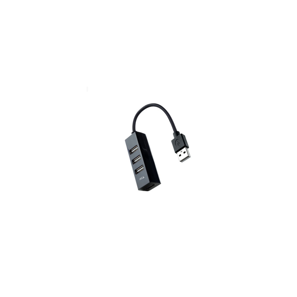 Nanocable Hub USB 20 con 4 Puertos de USB 20 USB A M USB 20 H Negro 15 cm