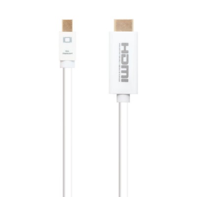 Nanocable Cable conversor Mini DP a HDMI Mini DP M HDMI M Blanco 20 M