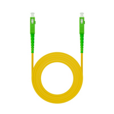 Nanocable Cable de Fibra optica SC APC a SC APC Monomodo Simplex LSZH Amarillo 10m
