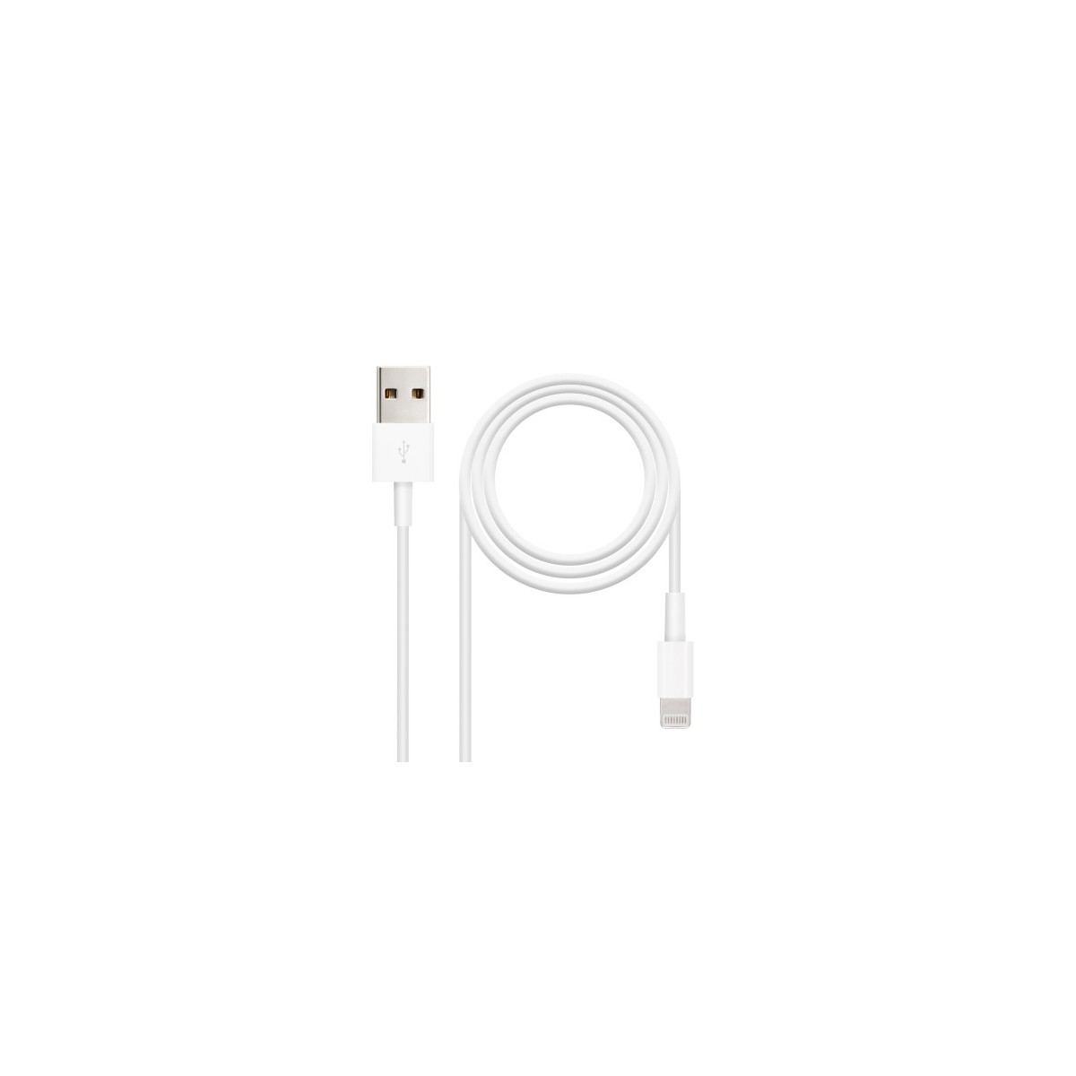 Nanocable Cable Lightning a USB A Lightning M USB A M Blanco 50 cm