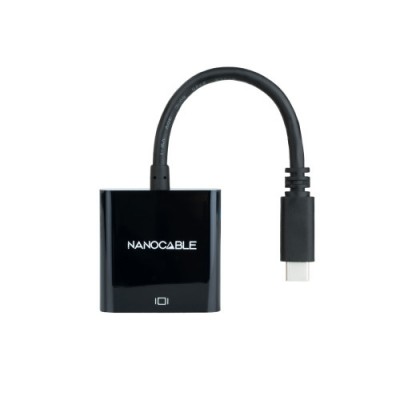 Nanocable Conversor USB C a HDMI 4K USB C M HDMI H Negro 15 cm