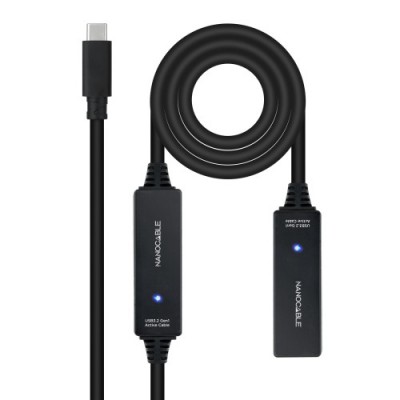 Nanocable 10011312 cable USB USB 32 Gen 1 31 Gen 1 10 m USB C Negro
