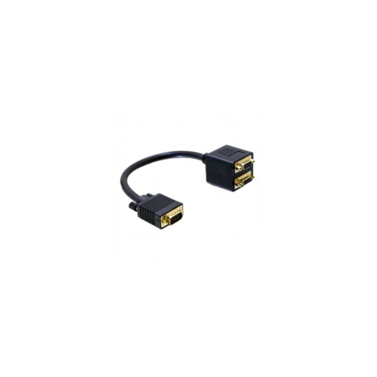 NANOCABLE CABLE BIFURCADOR SVGA3C9 HDB15 M 2xHDB15 H ORO 20 CM