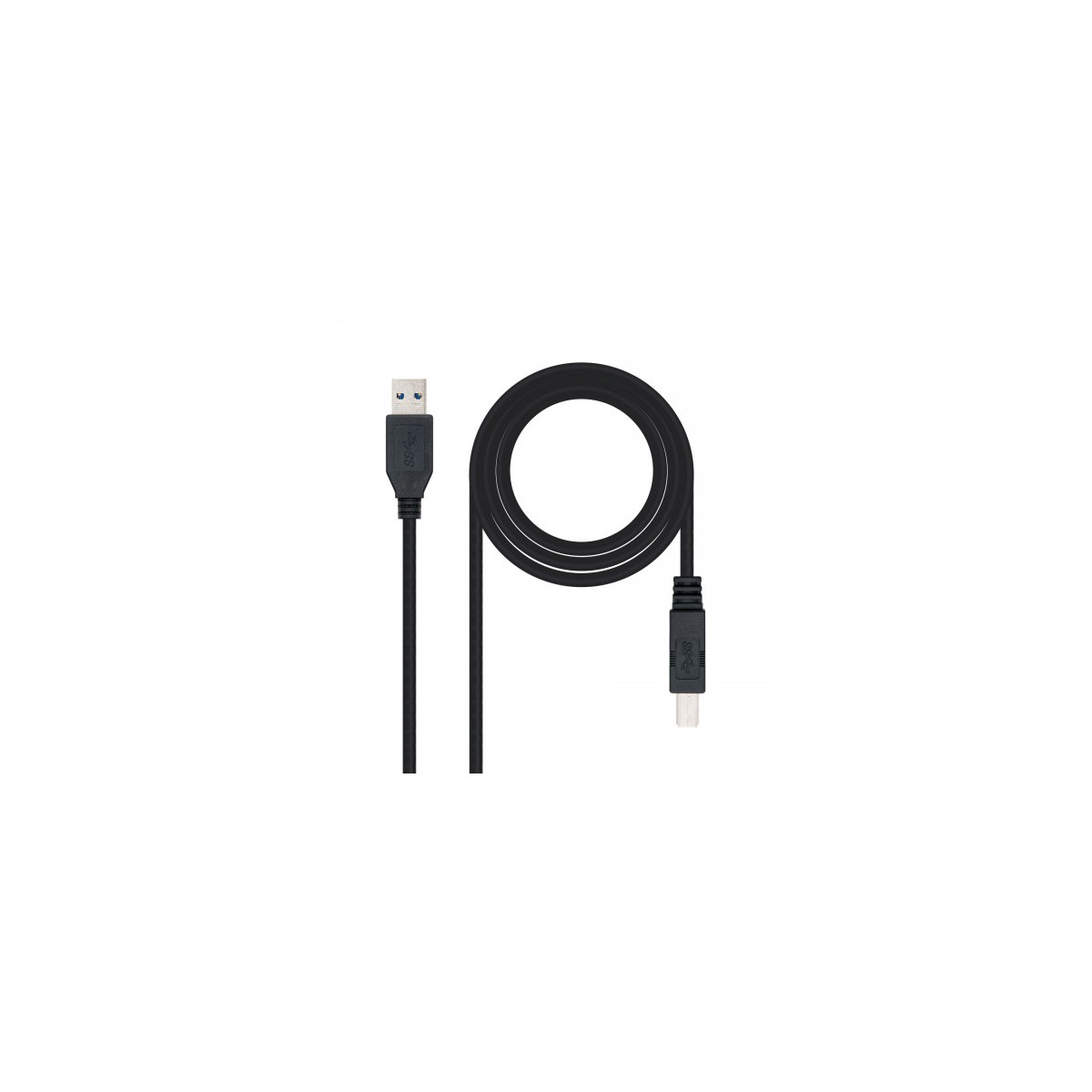 Nanocable 10010802 BK cable USB 2 m 32 Gen 1 31 Gen 1 USB A USB B Negro