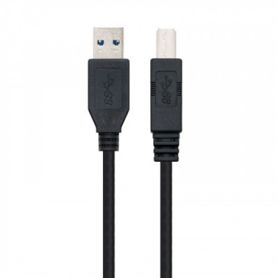 Nanocable 10010802 BK cable USB 2 m 32 Gen 1 31 Gen 1 USB A USB B Negro