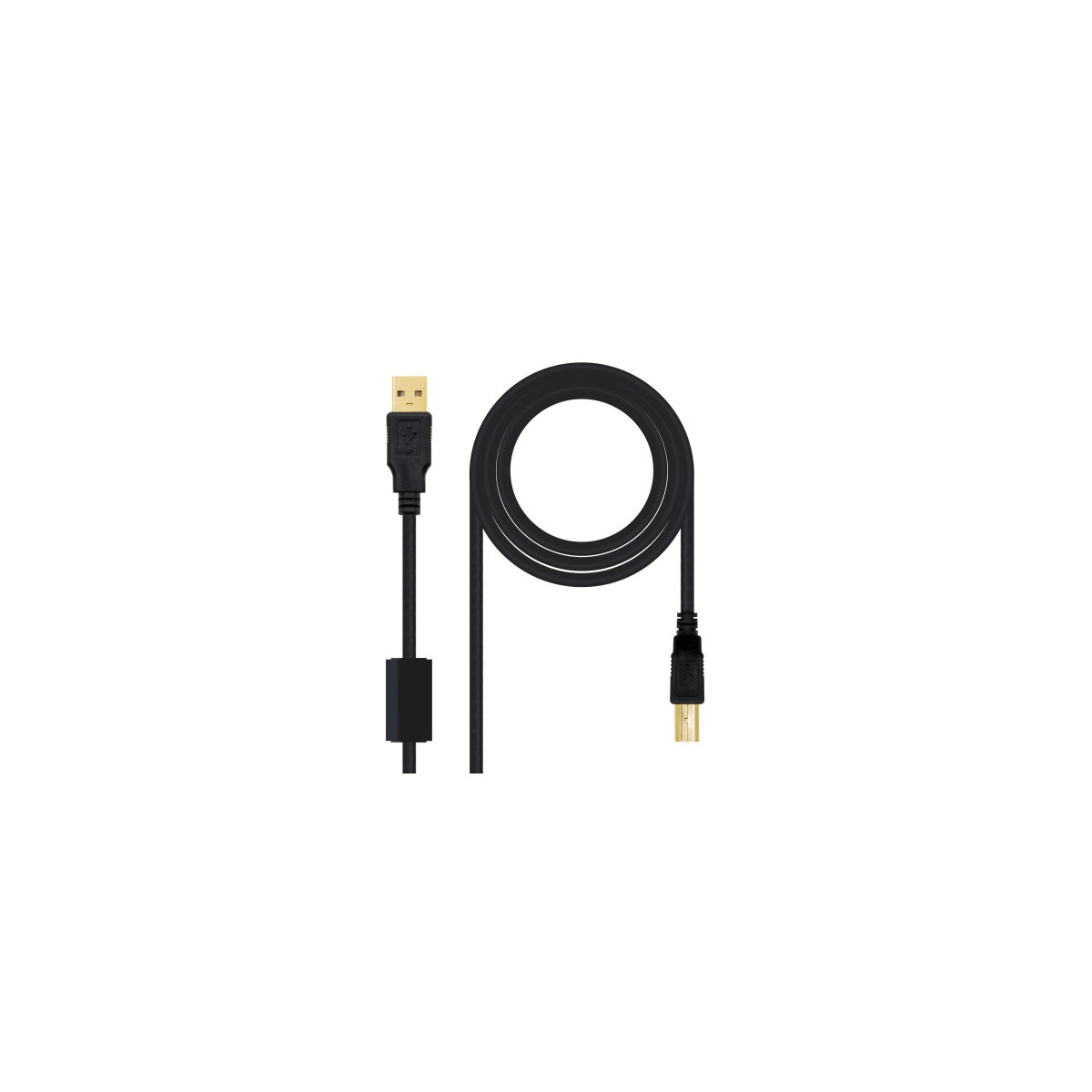 Nanocable 10011203 cable USB USB 20 3 m USB A USB B Negro