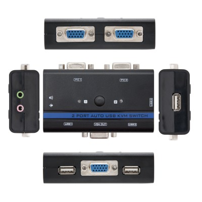 NANOCABLE KVM SWITCH VGA USB 1U 2PCCABLE 10120001