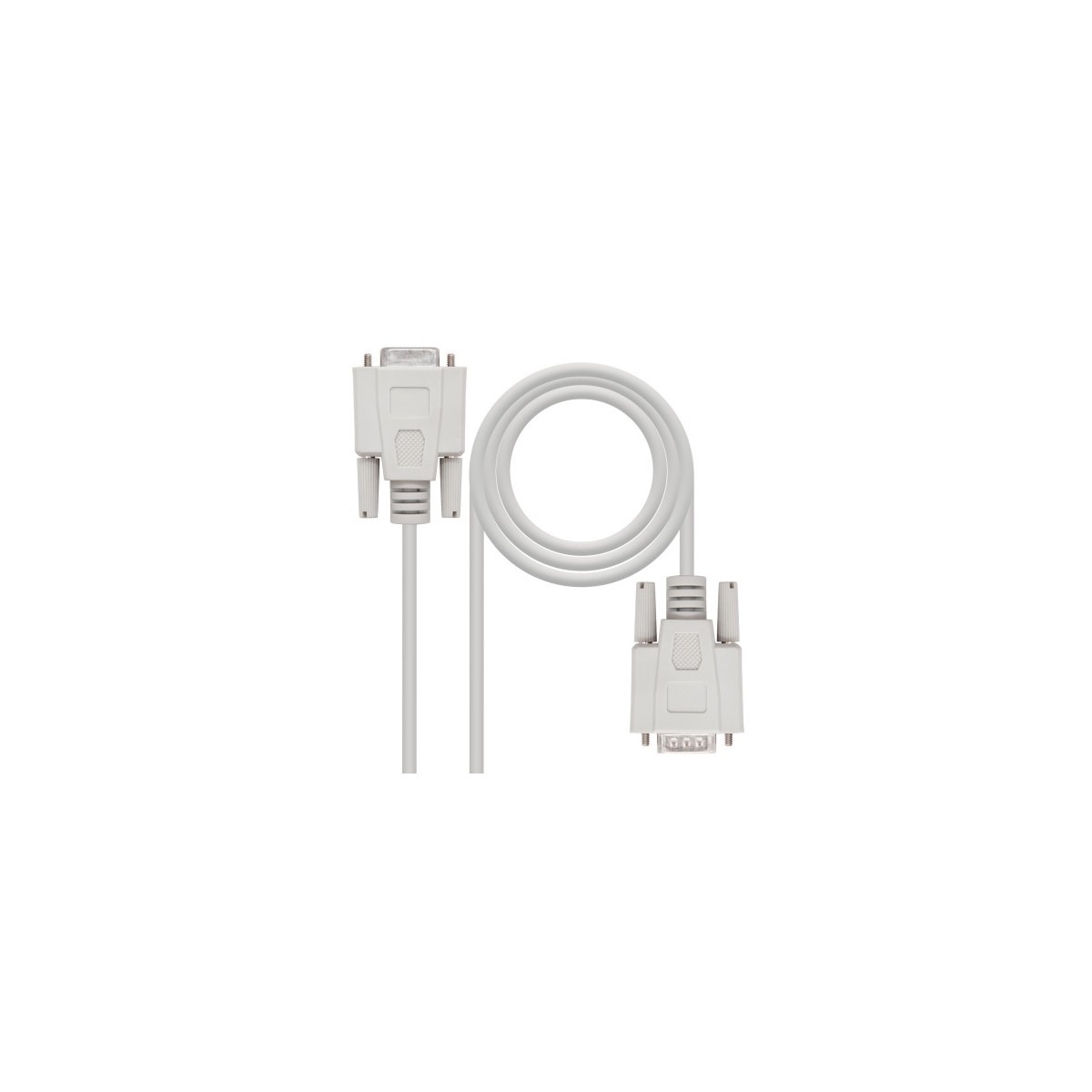 Nanocable 10140502 cable de serie Beige 18 m DB9