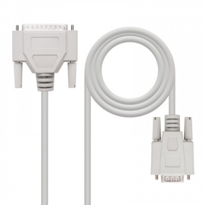 Nanocable CABLE SERIE NULL MODEM DB9 H DB25 M 18 M