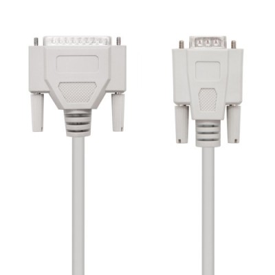 Nanocable CABLE SERIE NULL MODEM DB9 H DB25 M 18 M