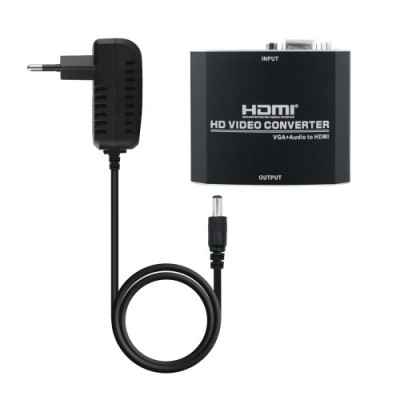 NANOCABLE CONVERSOR SVGAAUDIO A HDMI CON ALIM SVGA HJACK 35 H HDMI H NEGRO 10162101 BK