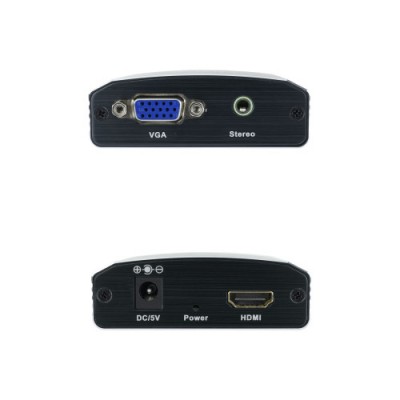 NANOCABLE CONVERSOR SVGAAUDIO A HDMI CON ALIM SVGA HJACK 35 H HDMI H NEGRO 10162101 BK