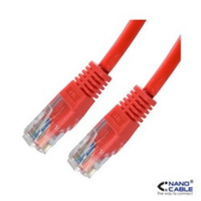 NANOCABLE CABLE RED LATIGUILLO RJ45 CAT6 UTP AWG24 ROJO 10 M 10200401 R