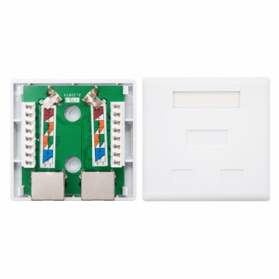 Nanocable 10211102 caja de tomacorriente RJ 45