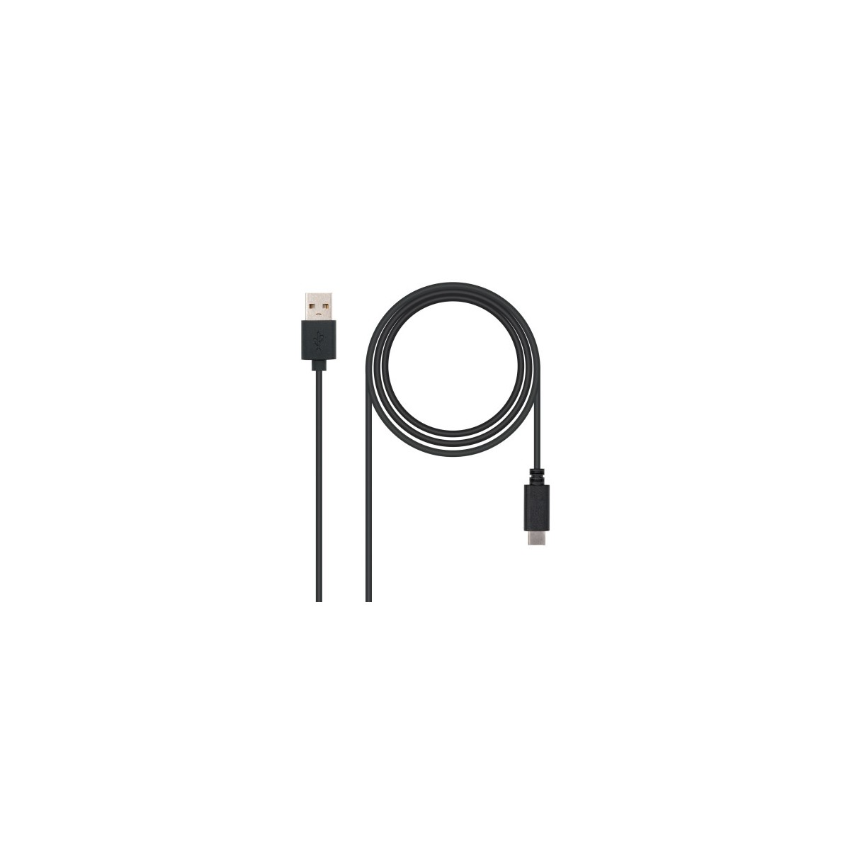 Nanocable USB 20 05m cable USB 05 m USB C USB A Negro