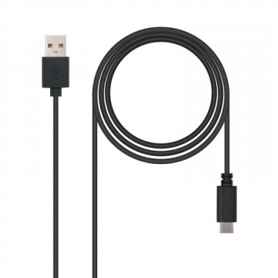NANOCABLE CABLE USB 20 TIPO USB C M A M NEGRO 1M