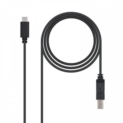 Nanocable USB 20 1m cable USB USB C USB B Negro
