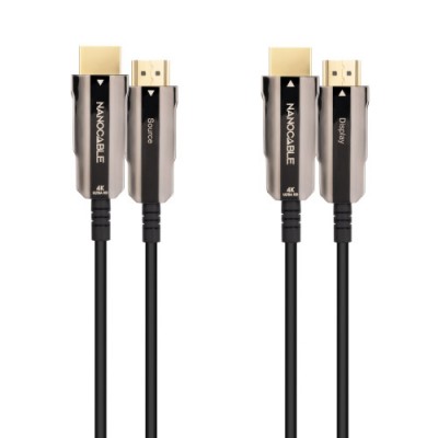 Nanocable Cable HDMI V20 AOC 4K60Hz 18Gbps A M A M Negro 50 m