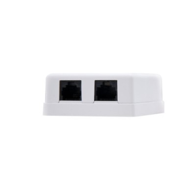 Nanocable ROSETA DE SUPERFICIE PARA RJ45 CAT5E 2 TOMAS BLANCO