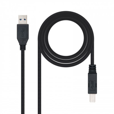 Nanocable 10010801 BK cable USB 1 m 32 Gen 1 31 Gen 1 USB A USB B Negro