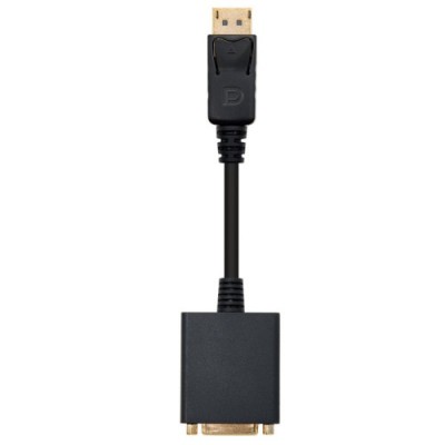 Nanocable CONVERSOR DISPLAYPORT A DVI SINGLE LINK DP M DVI H NEGRO 15 CM