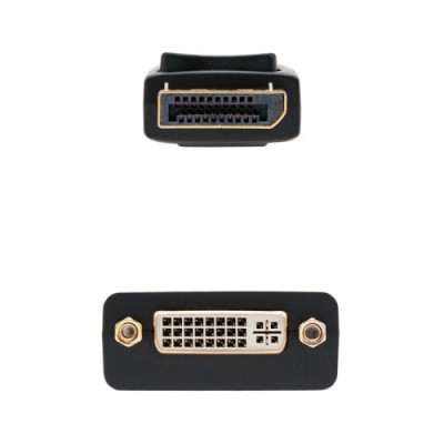 Nanocable CONVERSOR DISPLAYPORT A DVI SINGLE LINK DP M DVI H NEGRO 15 CM