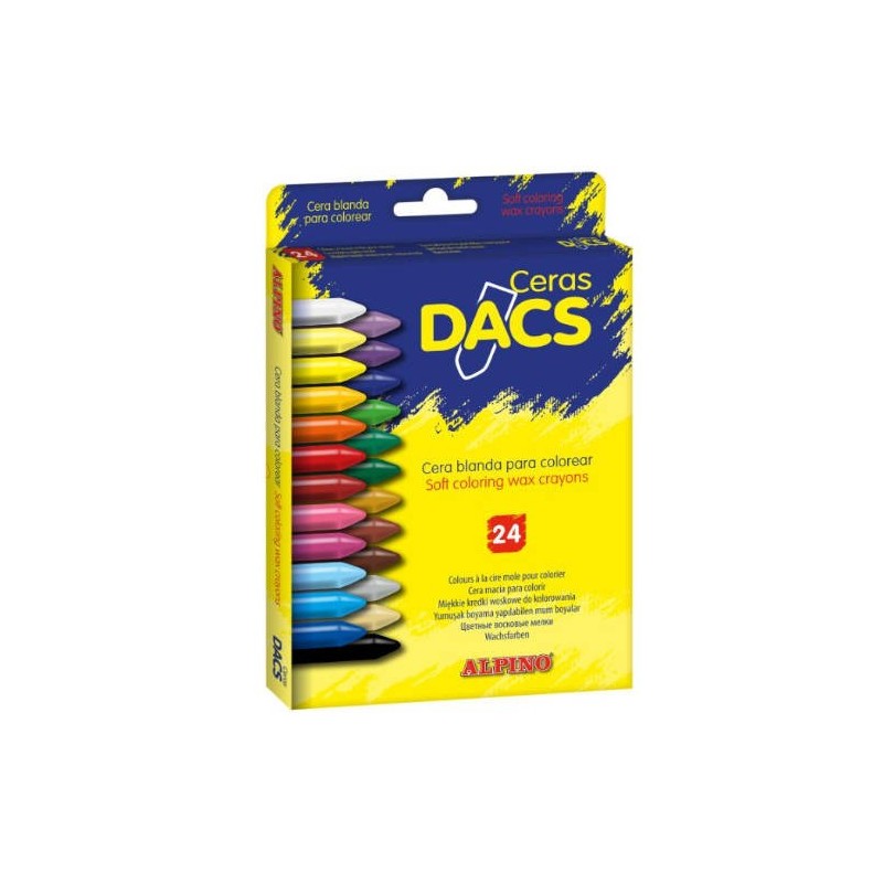 ESTUCHE DE 24 UNIDADES CERAS DACS BLANDAS NO MANCHAN DACS DA050295