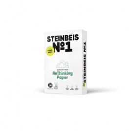 PAQUETE 500H PAPEL RECICLADO 80GR A4 CLASSIC WHITE Nº1 ISO70 STEINBEIS 40002076