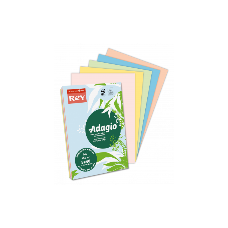 PAQUETE 500H PAPEL 80GR A4 SALMON PALIDO ADAGIO 40002462