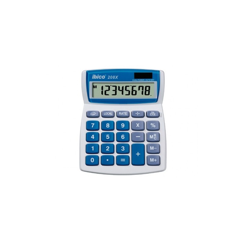 CALCULADORA DE SOBREMESA DE 8 DIGITOS MODELO 208X SOLAR PILA IBICO IB410062