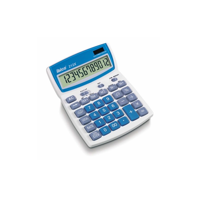 CALCULADORA DE SOBREMESA DE 12 DIGITOS MODELO 212X SOLAR PILA IBICO IB410086