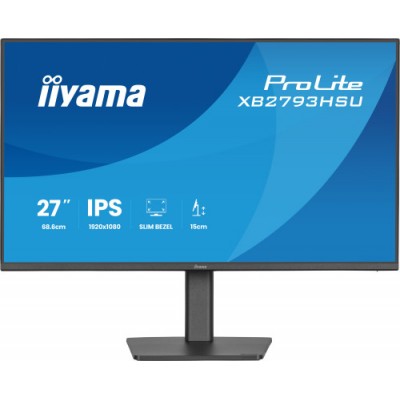 MONITOR IIYAMA PANTALLA PARA PC 686 CM 27 1920 X 1080 PIXELES FULL HD LED PANEL IPS ERGONoMICO HDMI DISPLAYPORT USB