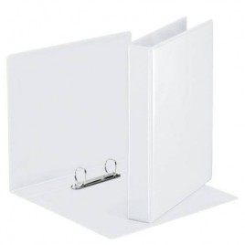 CARPETA PERSONALIZABLE PVC 2 BOLSILLOS ANILLAS 2 16 MM FORMATO A4 COLOR BLANCO ESSELTE 49720