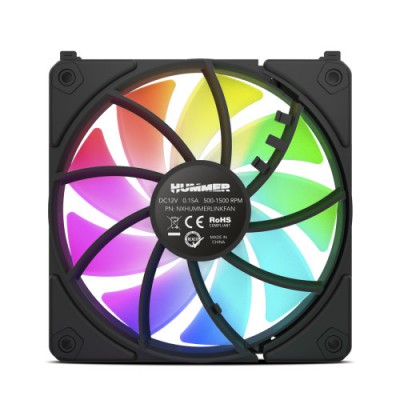 NOX Hummer NXHUMMERELINKBK sistema de refrigeracion para ordenador Carcasa del ordenador Ventilador 12 cm Negro 1 piezas
