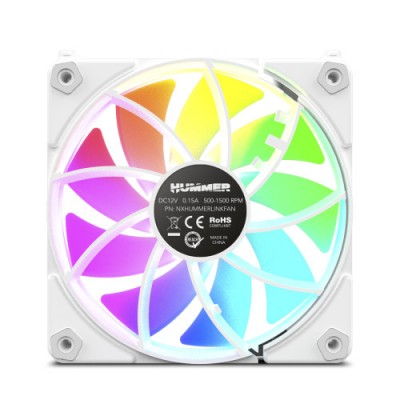 NOX Hummer NXHUMMERELINKWH sistema de refrigeracion para ordenador Carcasa del ordenador Ventilador 12 cm Blanco 1 piezas