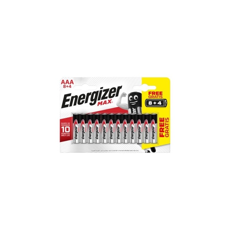 BLISTER 8 4 PILAS MAX TIPO LR03 AAA ENERGIZER E301531207