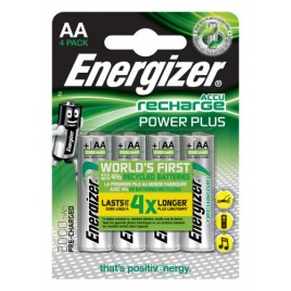 BLISTER 4 PILAS RECARGABLES POWER PLUS POTENCIA 2000 MAH TIPO HR6 ENERGIZER E300626700